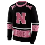 nebraska cornhuskers awareness ribbon black pink hoodie best selling