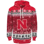 nebraska cornhuskers christmas trees red hoodie best selling