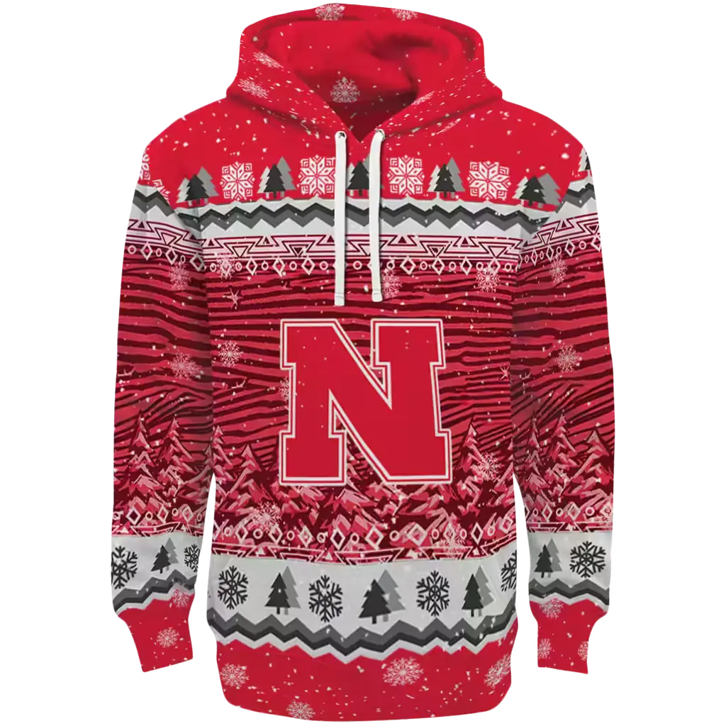 nebraska cornhuskers christmas trees red hoodie best selling nebraska cornhuskers christmas trees red hoodie best selling