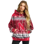 nebraska cornhuskers christmas trees red hoodie best selling