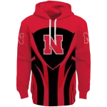 nebraska cornhuskers concentric lines red black hoodie best selling