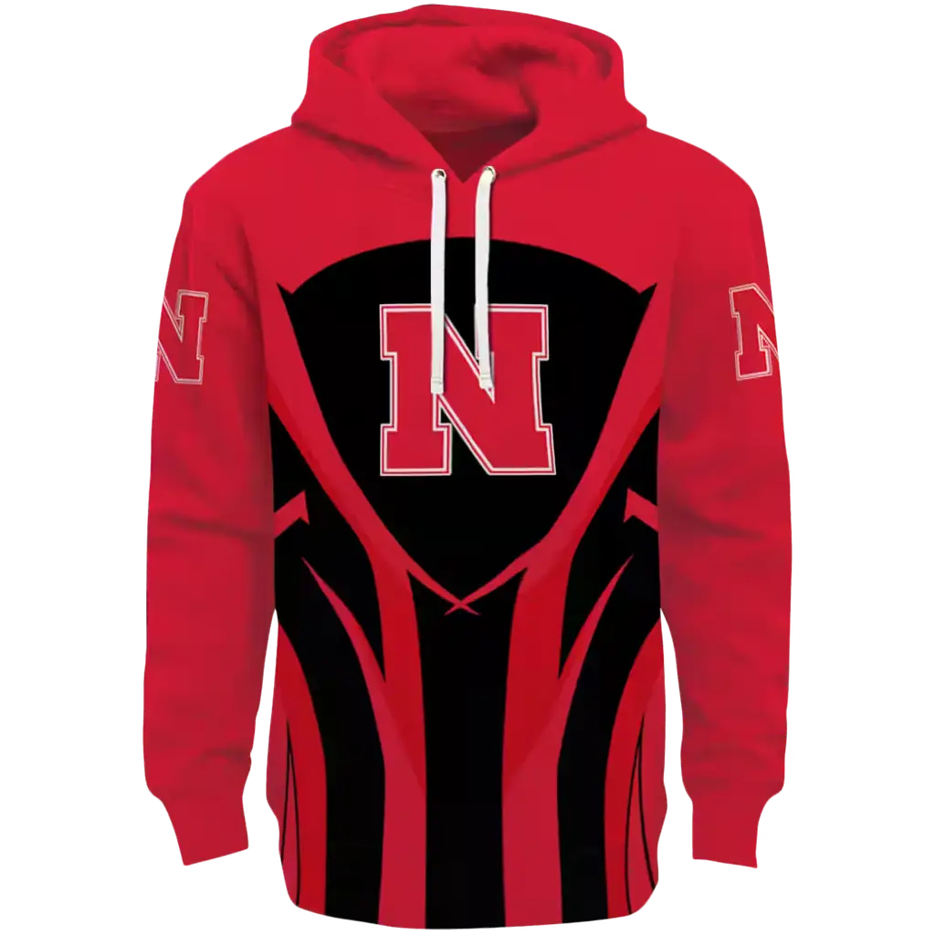 nebraska cornhuskers concentric lines red black hoodie best selling nebraska cornhuskers concentric lines red black hoodie best selling