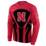 nebraska cornhuskers concentric lines red black hoodie best selling