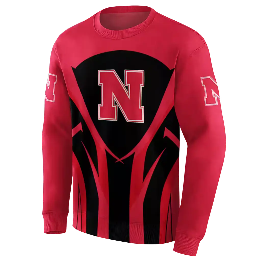 nebraska cornhuskers concentric lines red black hoodie new arrival nebraska cornhuskers concentric lines red black hoodie new arrival