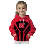 nebraska cornhuskers concentric lines red black hoodie best selling