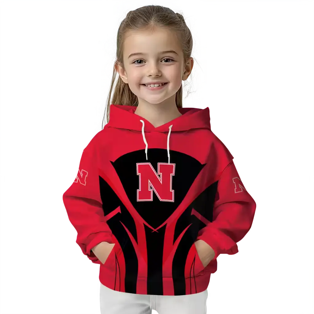 nebraska cornhuskers concentric lines red black hoodie top rated nebraska cornhuskers concentric lines red black hoodie top rated