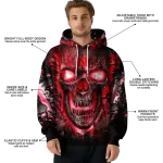 nebraska cornhuskers demonic skull red black hoodie best selling