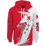 nebraska cornhuskers dynamic slash red white hoodie best selling