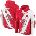 nebraska cornhuskers dynamic slash red white hoodie best selling
