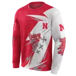 nebraska cornhuskers dynamic slash red white hoodie best selling