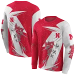 nebraska cornhuskers dynamic slash red white hoodie best selling