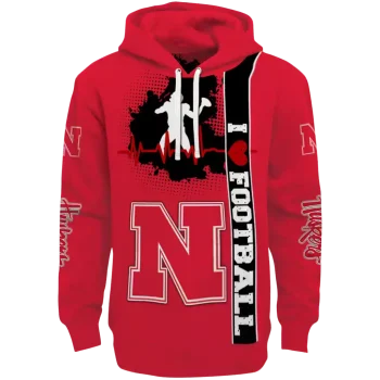 nebraska cornhuskers football heartbeat red hoodie best selling