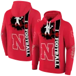 nebraska cornhuskers football heartbeat red hoodie best selling