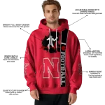 nebraska cornhuskers football heartbeat red hoodie best selling