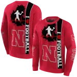nebraska cornhuskers football heartbeat red hoodie best selling