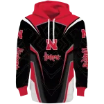 nebraska cornhuskers futuristic pattern red black hoodie best selling