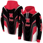 nebraska cornhuskers futuristic pattern red black hoodie best selling