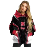 nebraska cornhuskers futuristic pattern red black hoodie best selling