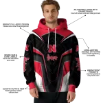 nebraska cornhuskers futuristic pattern red black hoodie best selling