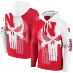nebraska cornhuskers graphic punisher red white hoodie best selling