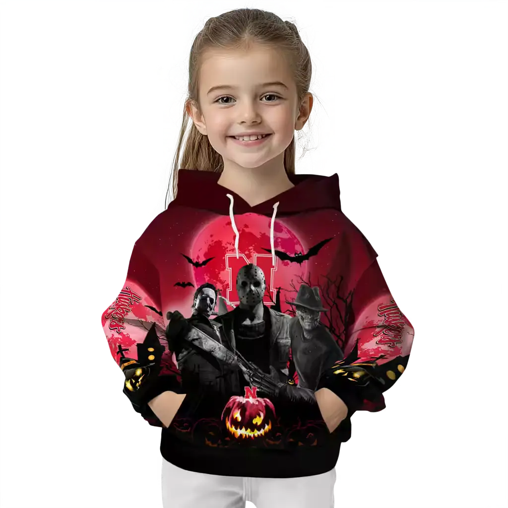 nebraska cornhuskers halloween vibes red black hoodie top rated nebraska cornhuskers halloween vibes red black hoodie top rated