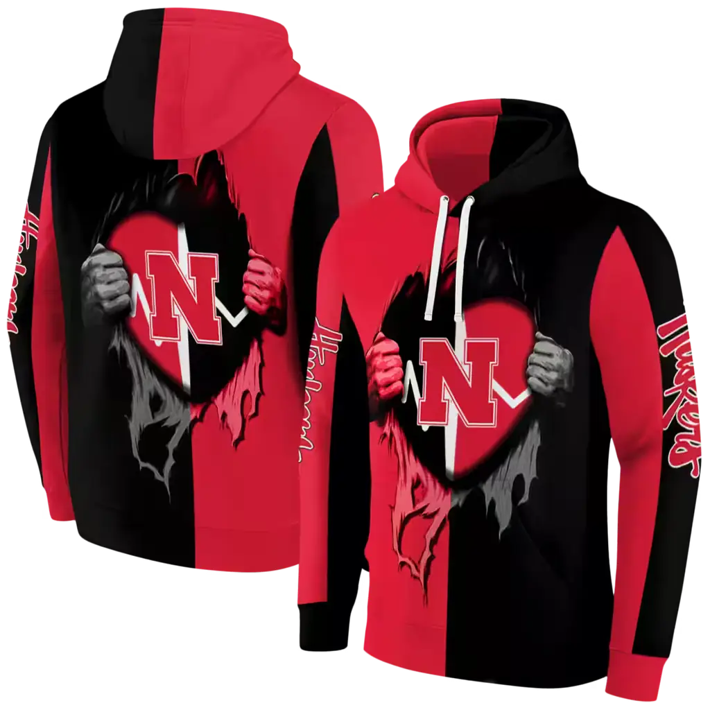 nebraska cornhuskers heartbeat graphic red hoodie fashion forward nebraska cornhuskers heartbeat graphic red hoodie fashion forward