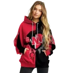 nebraska cornhuskers heartbeat graphic red hoodie best selling