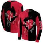 nebraska cornhuskers heartbeat graphic red hoodie best selling