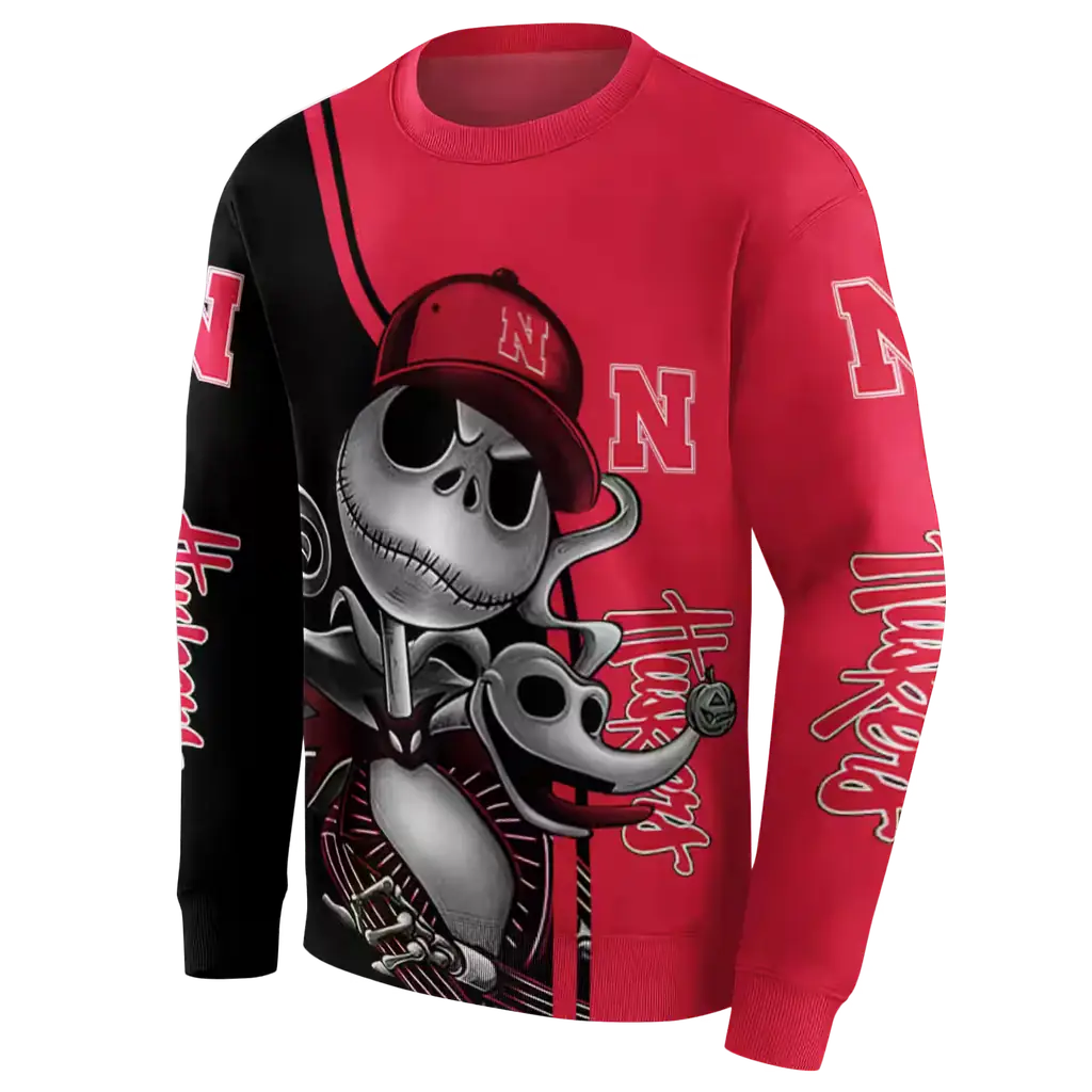 nebraska cornhuskers jack skellington red hoodie new arrival nebraska cornhuskers jack skellington red hoodie new arrival