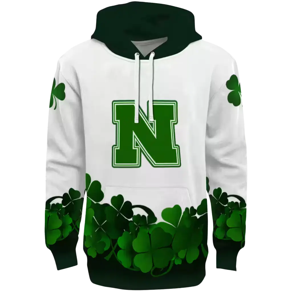 nebraska cornhuskers lucky motif white green hoodie best selling nebraska cornhuskers lucky motif white green hoodie best selling