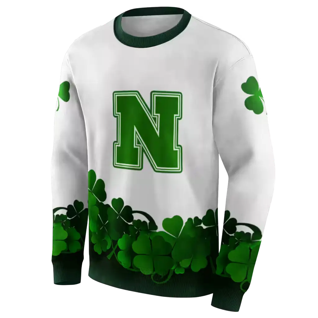 nebraska cornhuskers lucky motif white green hoodie new arrival nebraska cornhuskers lucky motif white green hoodie new arrival