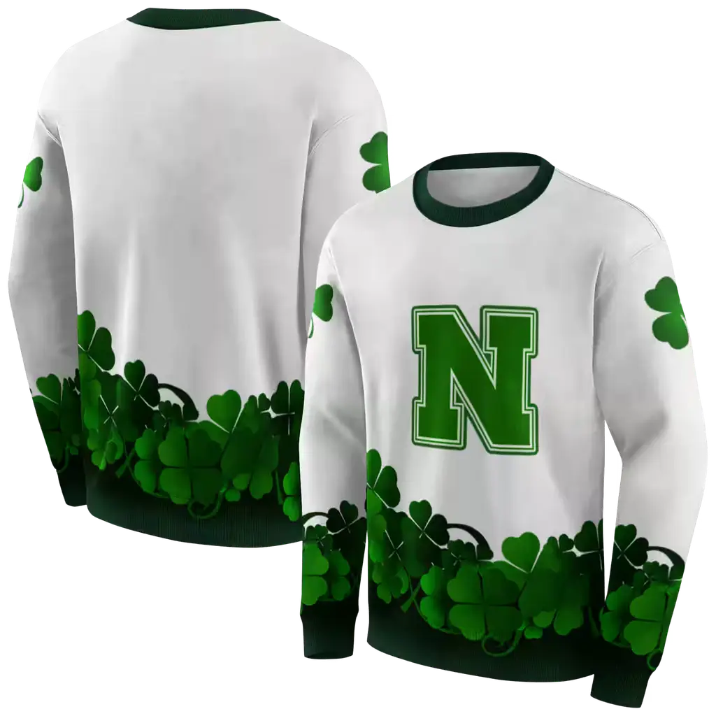 nebraska cornhuskers lucky motif white green hoodie premium grade nebraska cornhuskers lucky motif white green hoodie premium grade