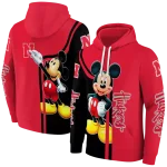 nebraska cornhuskers mickey mouse red black hoodie best selling