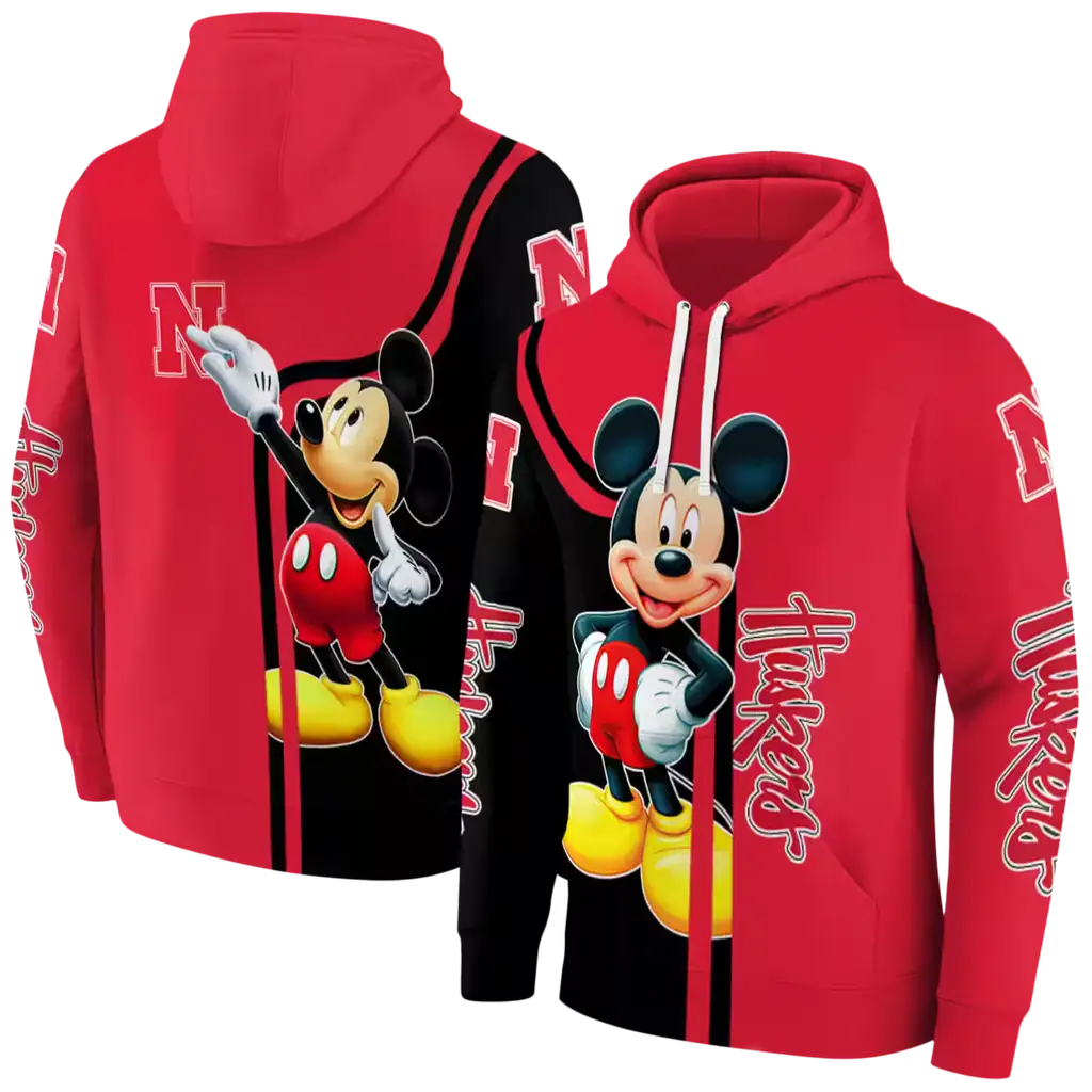 nebraska cornhuskers mickey mouse red black hoodie fashion forward nebraska cornhuskers mickey mouse red black hoodie fashion forward
