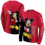 nebraska cornhuskers mickey mouse red black hoodie best selling