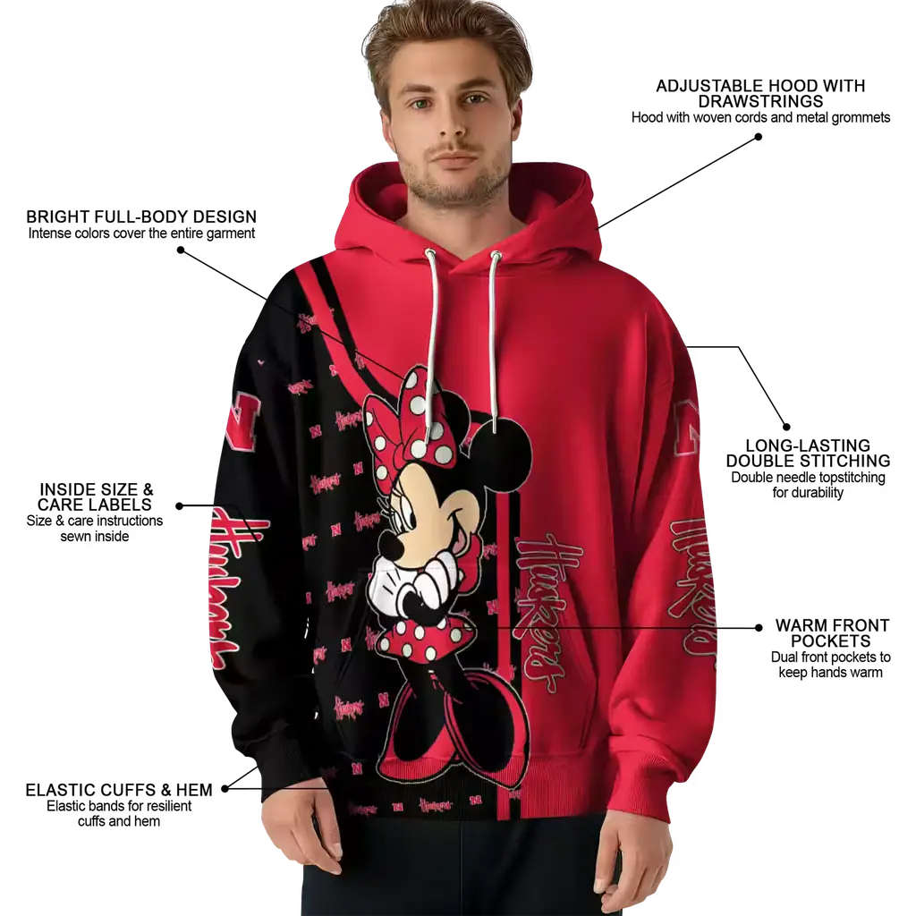 nebraska cornhuskers minnie mouse red hoodie latest model nebraska cornhuskers minnie mouse red hoodie latest model