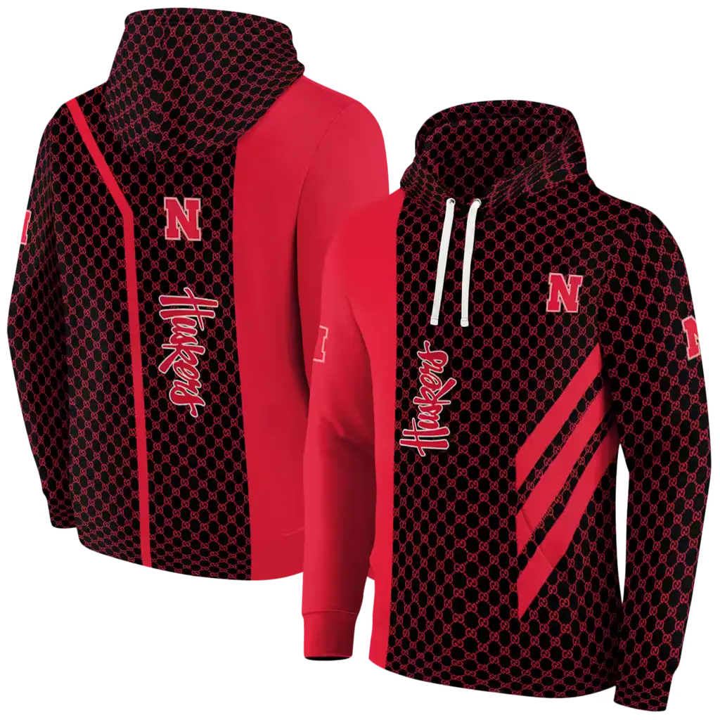 nebraska cornhuskers monogram pattern red hoodie fashion forward nebraska cornhuskers monogram pattern red hoodie fashion forward