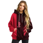 nebraska cornhuskers monogram pattern red hoodie best selling