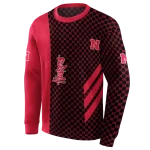 nebraska cornhuskers monogram pattern red hoodie best selling
