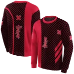 nebraska cornhuskers monogram pattern red hoodie best selling