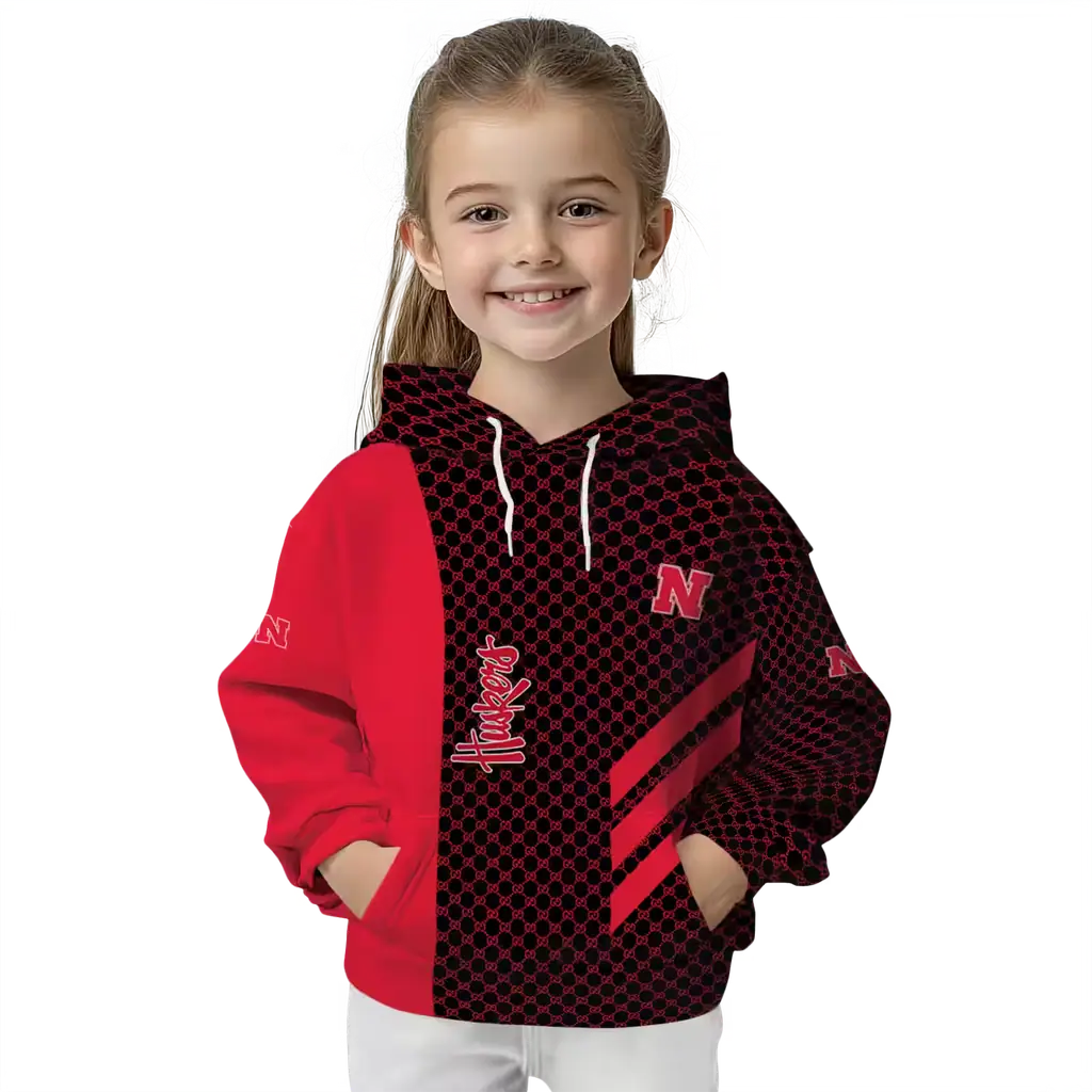 nebraska cornhuskers monogram pattern red hoodie top rated nebraska cornhuskers monogram pattern red hoodie top rated