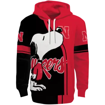 nebraska cornhuskers playful snoopy red hoodie best selling