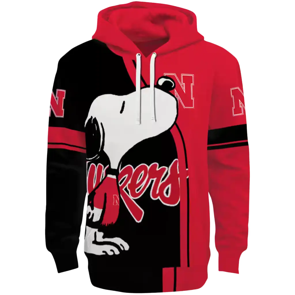 nebraska cornhuskers playful snoopy red hoodie best selling nebraska cornhuskers playful snoopy red hoodie best selling