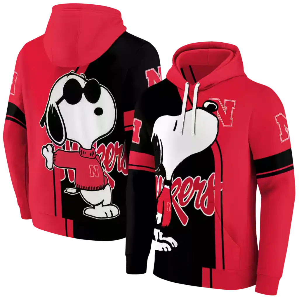 nebraska cornhuskers playful snoopy red hoodie fashion forward nebraska cornhuskers playful snoopy red hoodie fashion forward