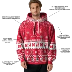 nebraska cornhuskers reindeer motif red hoodie best selling