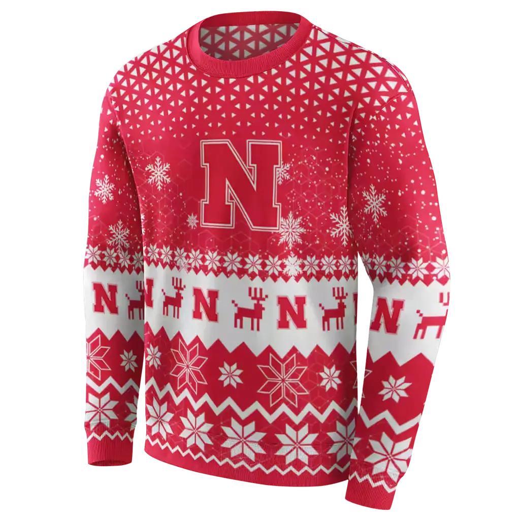 nebraska cornhuskers reindeer motif red hoodie new arrival nebraska cornhuskers reindeer motif red hoodie new arrival