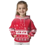 nebraska cornhuskers reindeer motif red hoodie best selling