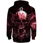nebraska cornhuskers skull artwork red black hoodie best selling