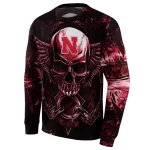 nebraska cornhuskers skull artwork red black hoodie best selling