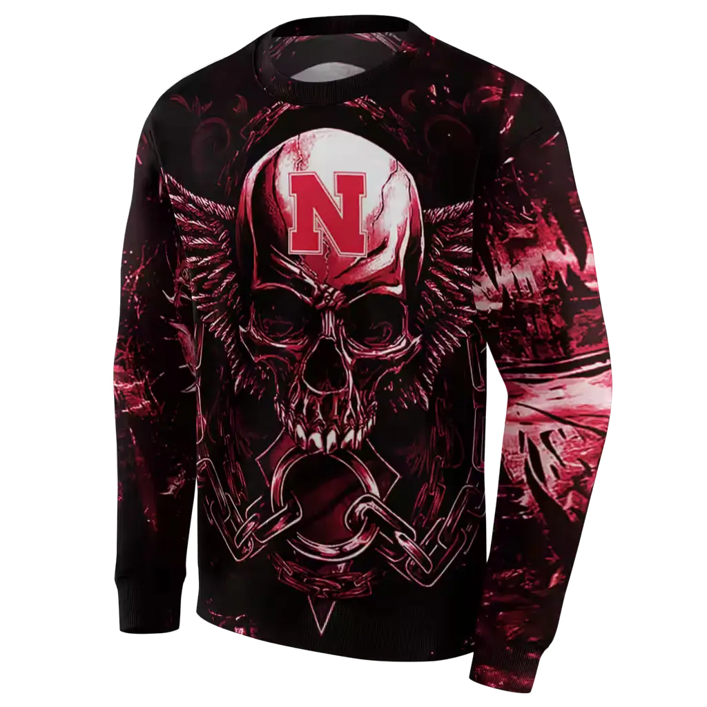 nebraska cornhuskers skull artwork red black hoodie new arrival nebraska cornhuskers skull artwork red black hoodie new arrival